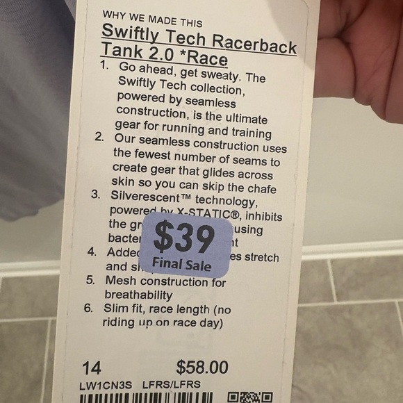 Lululemon Swiftly Tech Racerback Tank NWT - Picture 5 of 5